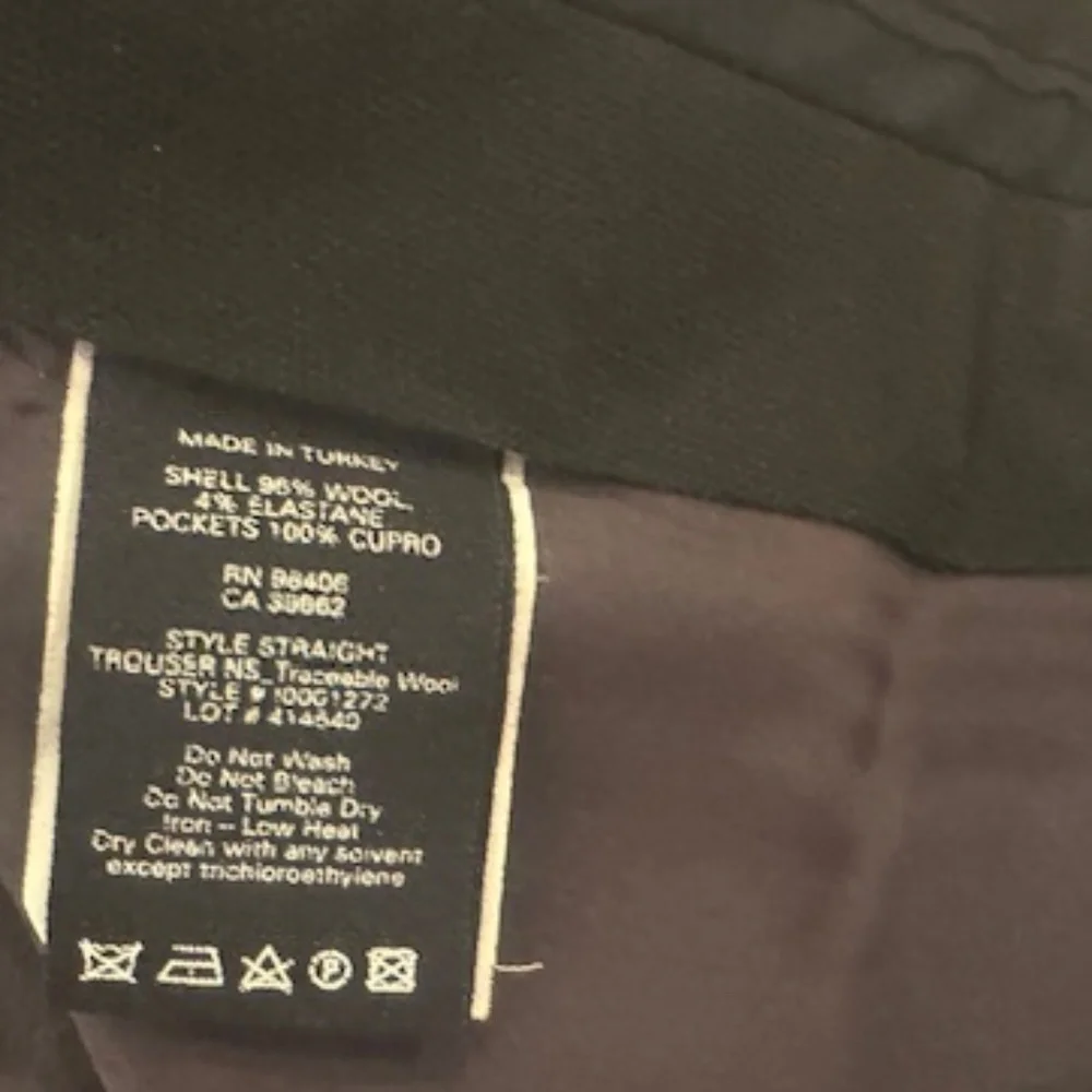 Theory women traceable wool charcoal grey straight trousers size 10 - Picture 5 of 8